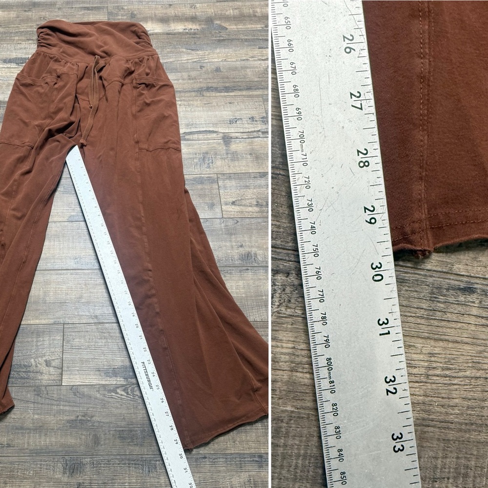Free People Movement Pull On Brown Flared Pants - Picture 14 of 14